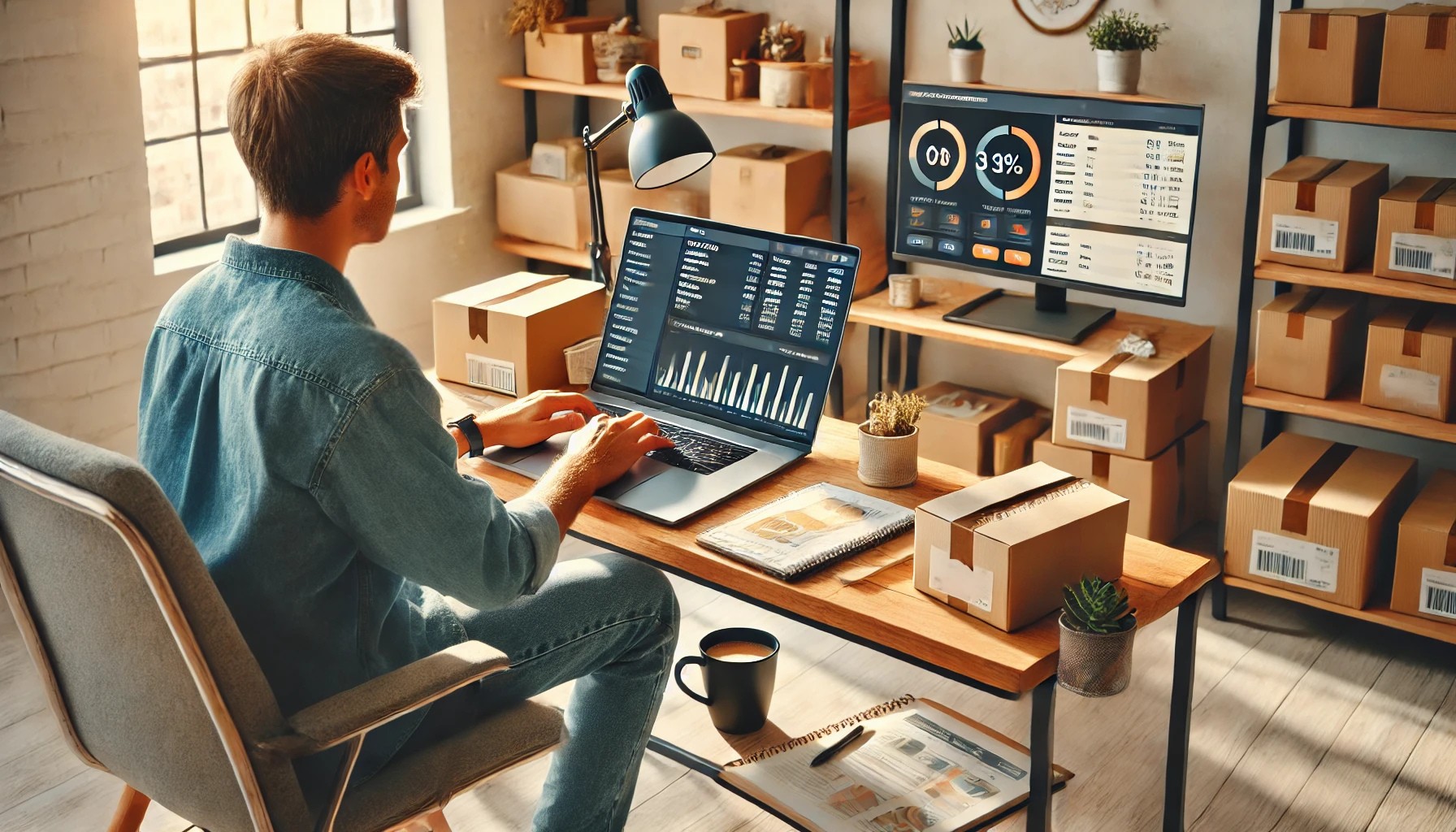 Home office set-up utilizing visualization tools