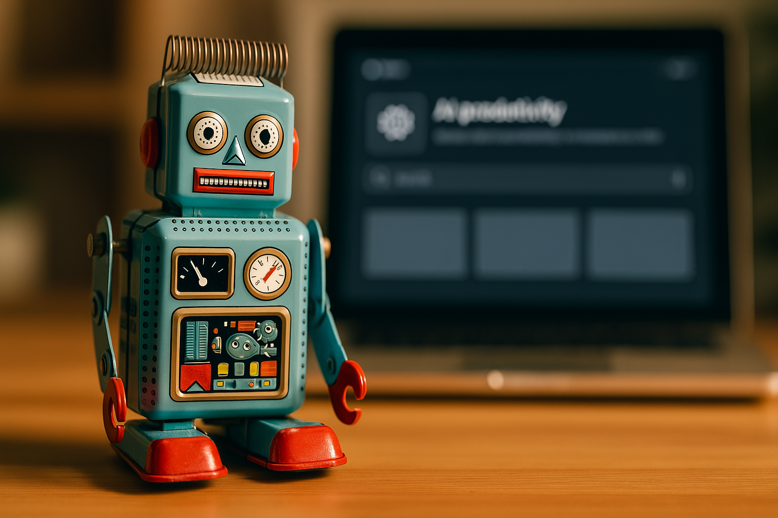 A robot undecided which AI tool to utilize. The choose is among Jasper AI, ChatGPT or Claude.